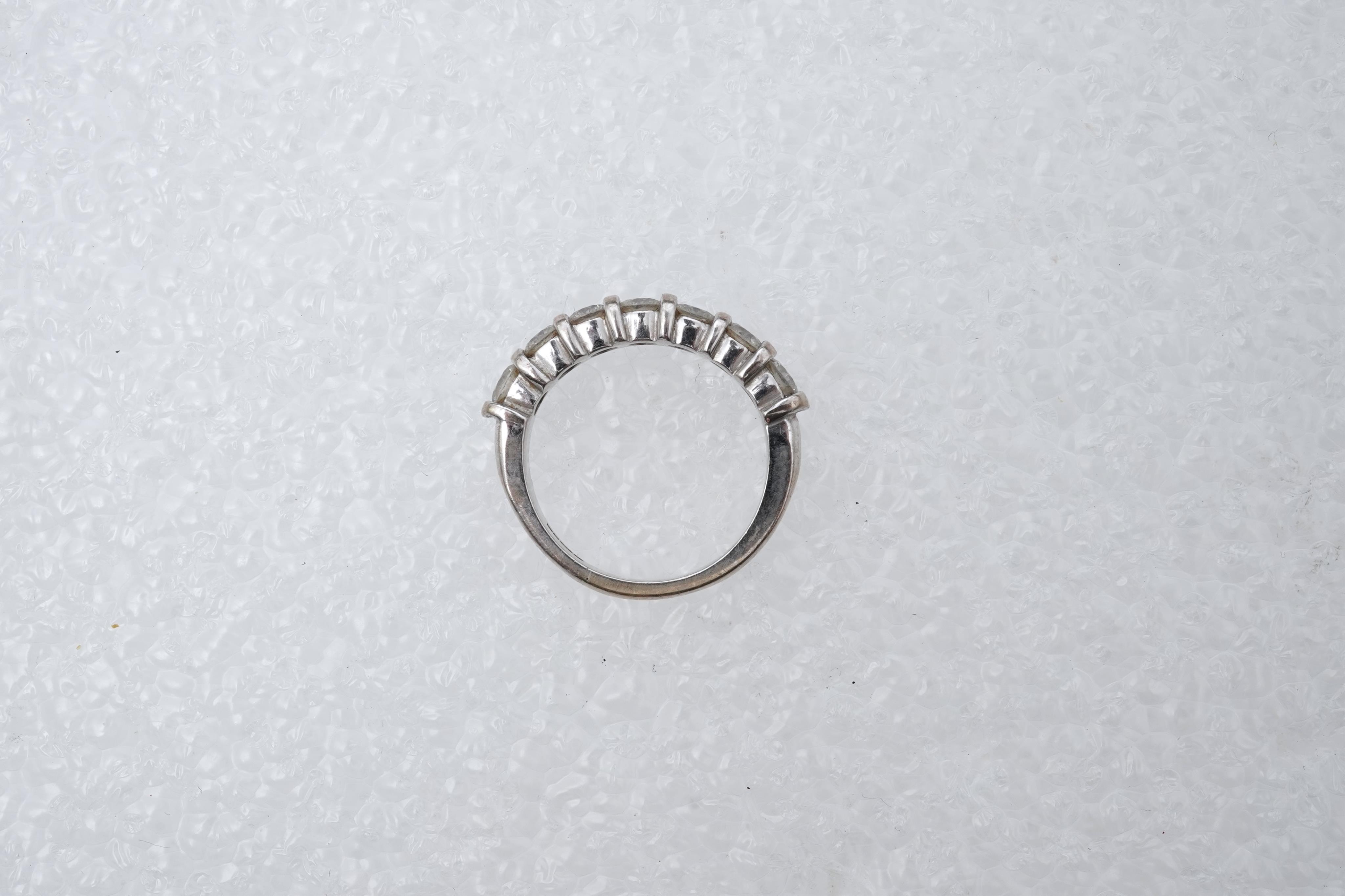 A seven-stone diamond ring